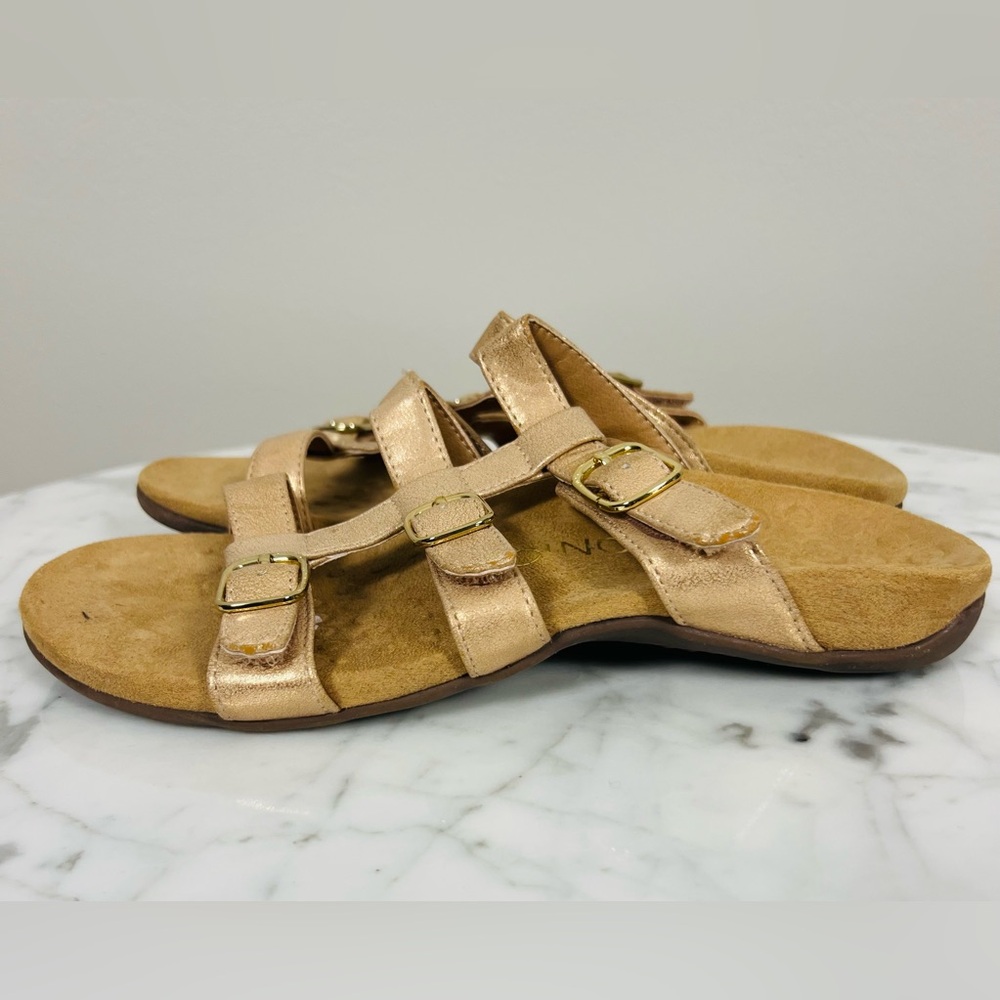 Vionic Misa Slide Sandals – Rose Gold, 8 - Picture 2 of 11